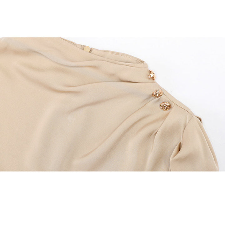 The Celeste Draped Silk Blouse