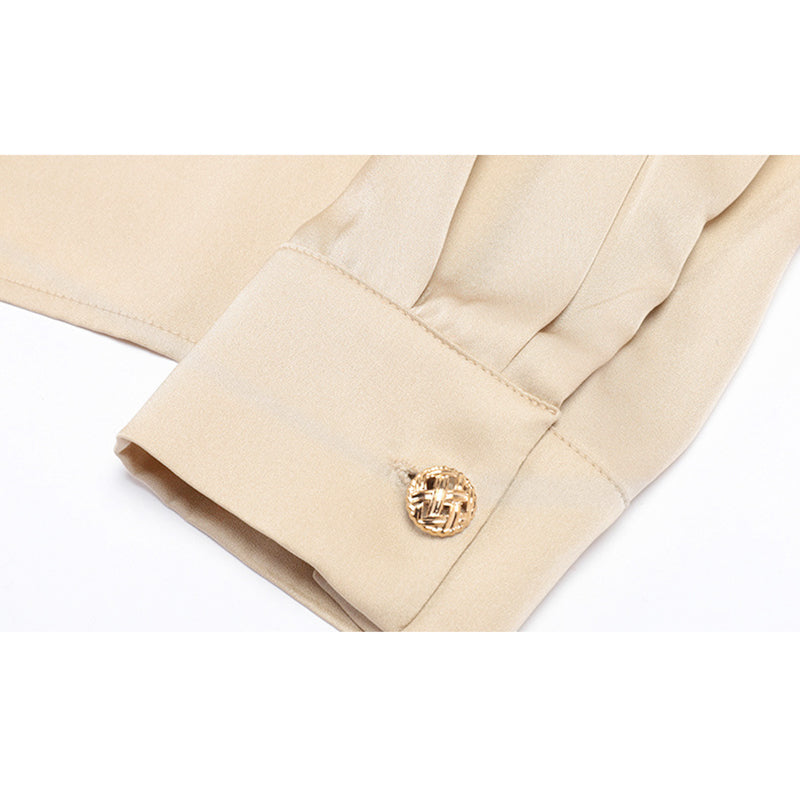 The Celeste Draped Silk Blouse