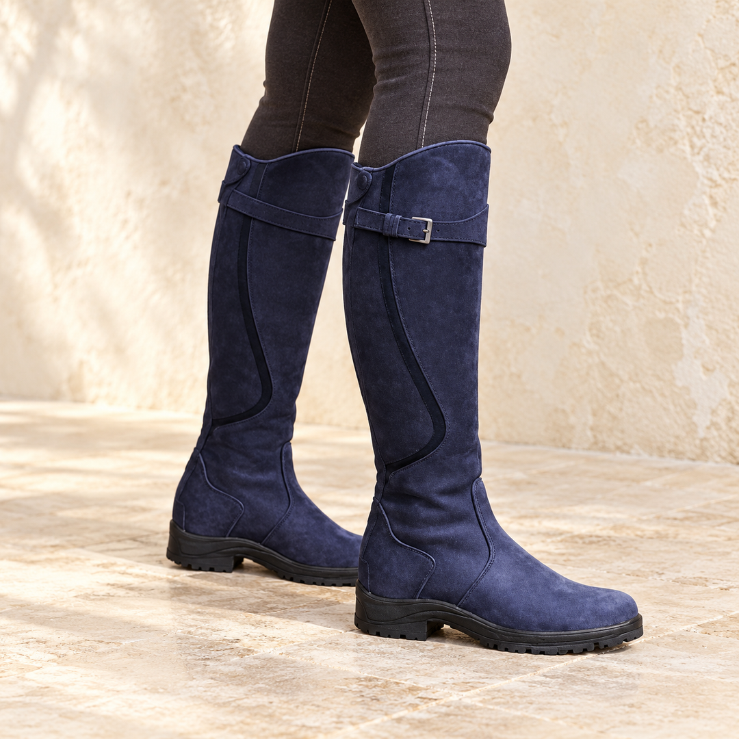 Charlotte Buckle Knee-High Boots