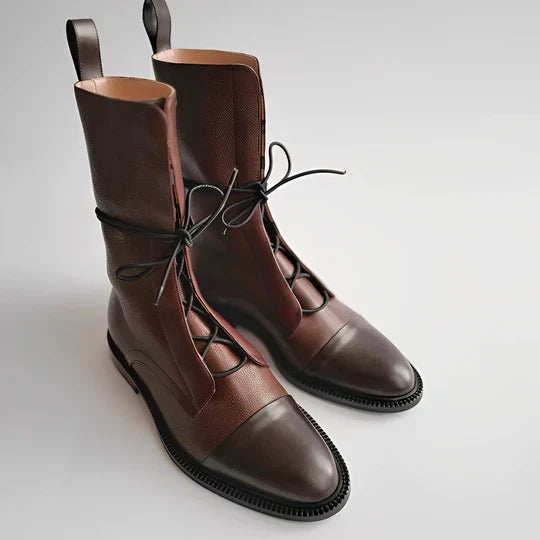 Everley Lace-Up Leather Boots