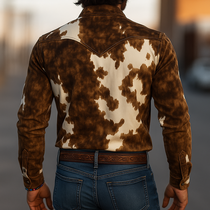 Laredo Western Cow Print Shirt