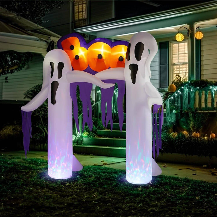 Inflatable Ghost Archway Halloween Decoration with LED Lights