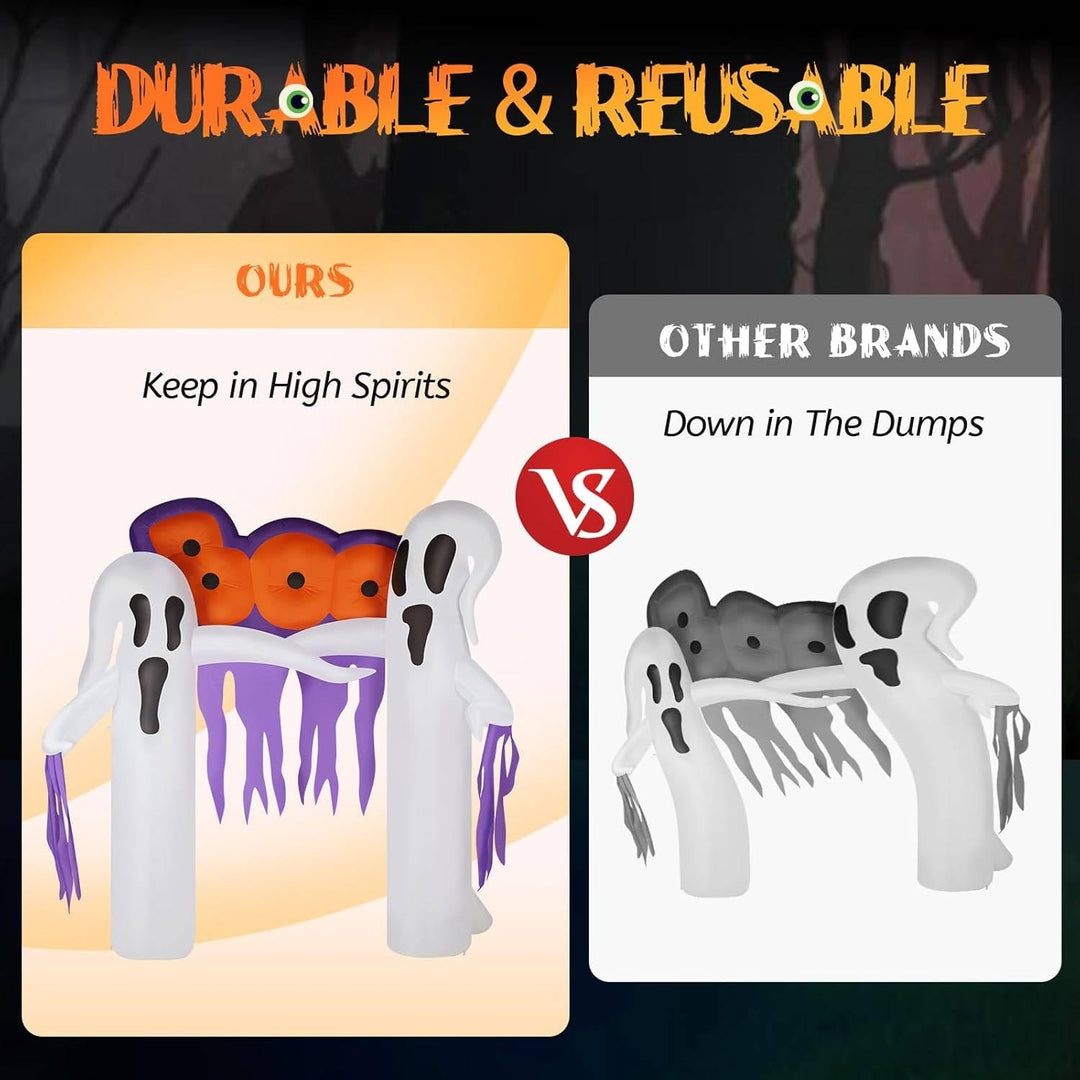 Inflatable Ghost Archway Halloween Decoration with LED Lights