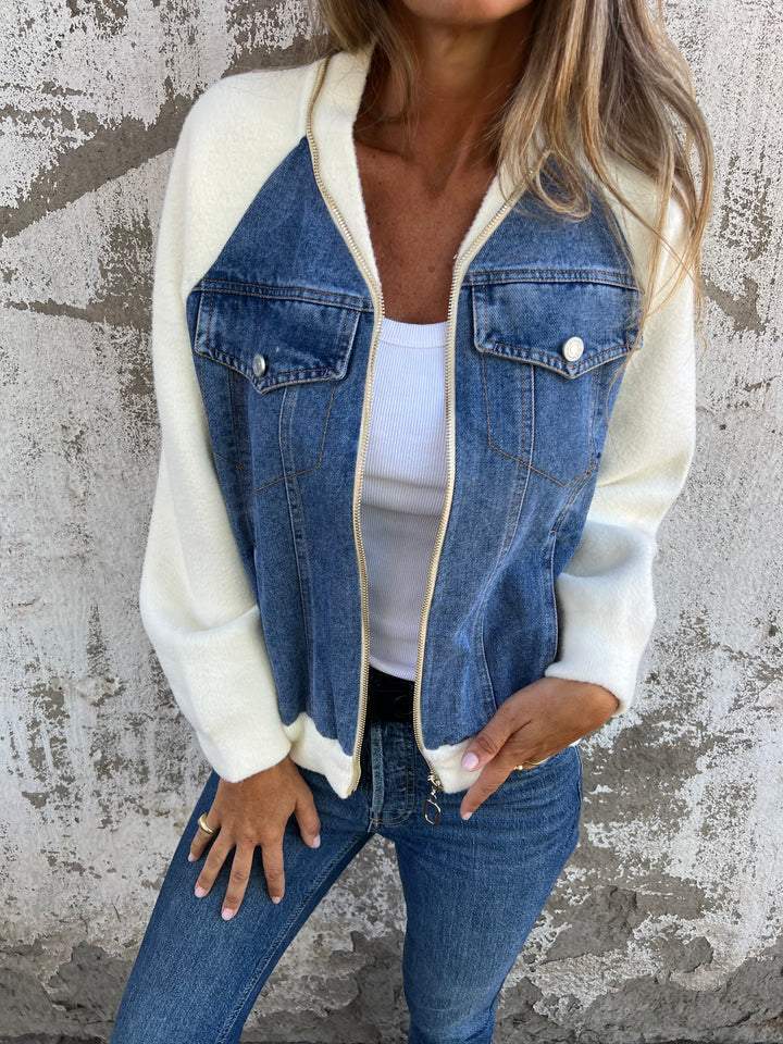 Porto Zip-Up Denim Jacket