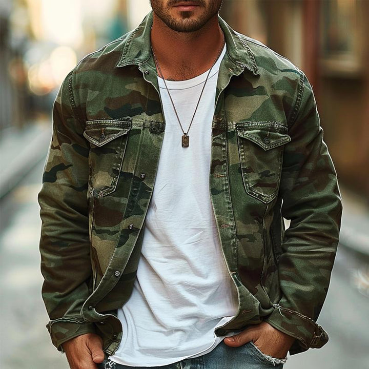 Mercer Camouflage Canvas Lapel Jacket