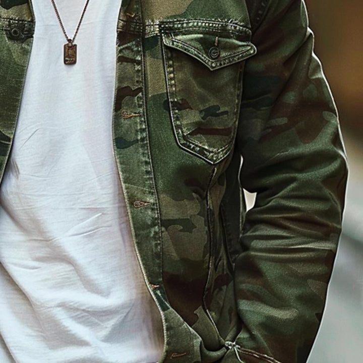 Mercer Camouflage Canvas Lapel Jacket