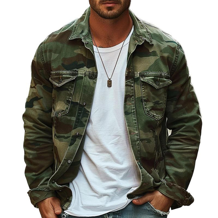 Mercer Camouflage Canvas Lapel Jacket
