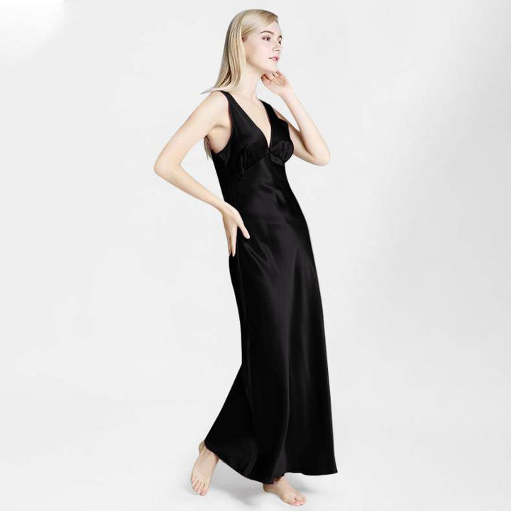The Celeste Long Silk Nightgown