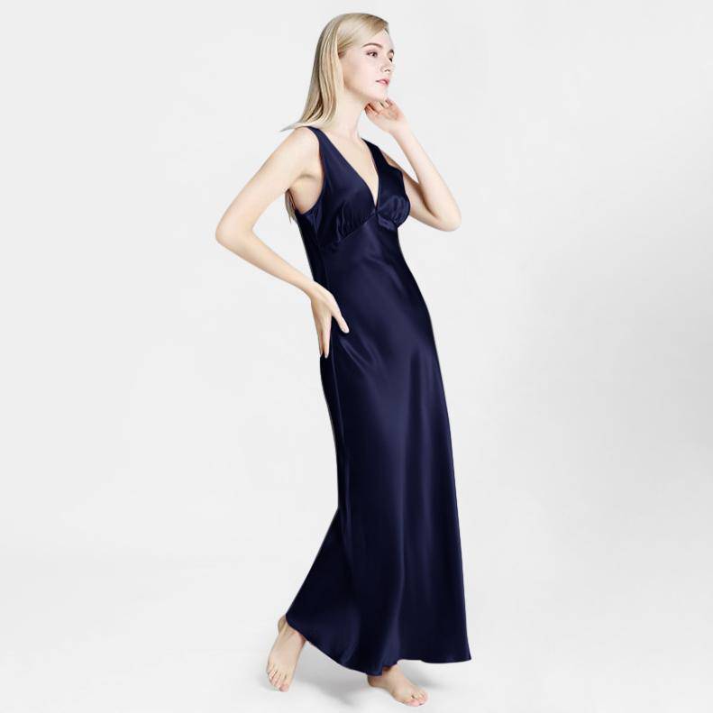 The Celeste Long Silk Nightgown