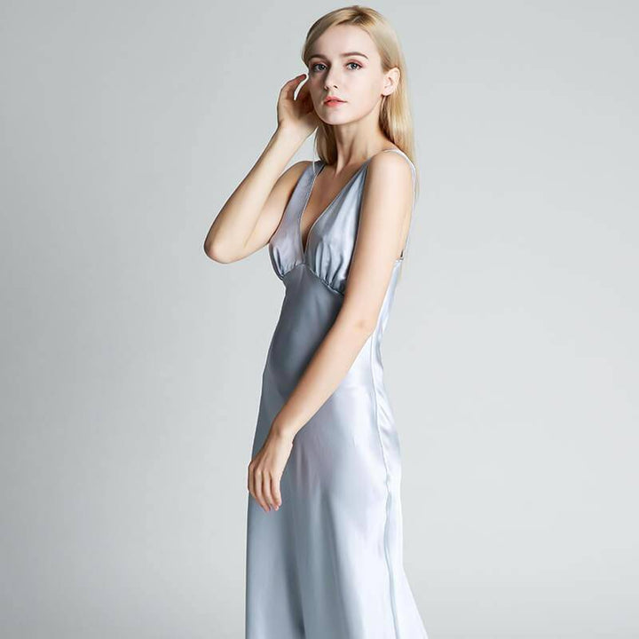 The Celeste Long Silk Nightgown