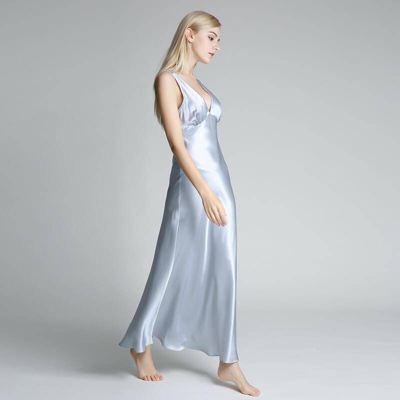 The Celeste Long Silk Nightgown