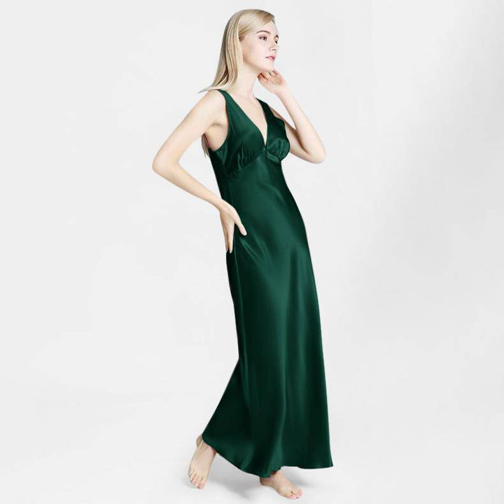 The Celeste Long Silk Nightgown