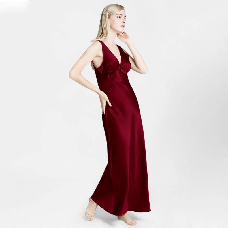 The Celeste Long Silk Nightgown