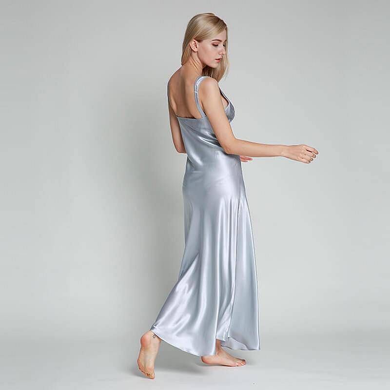 The Celeste Long Silk Nightgown