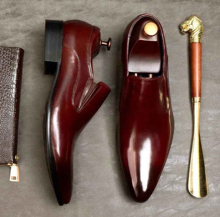 Men’s Classic Leather Slip-On Dress Shoes