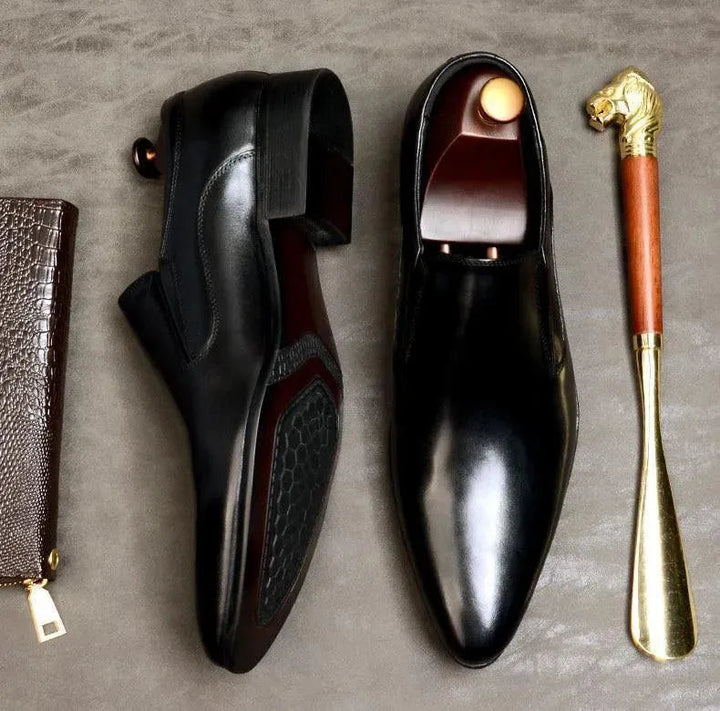 Men’s Classic Leather Slip-On Dress Shoes