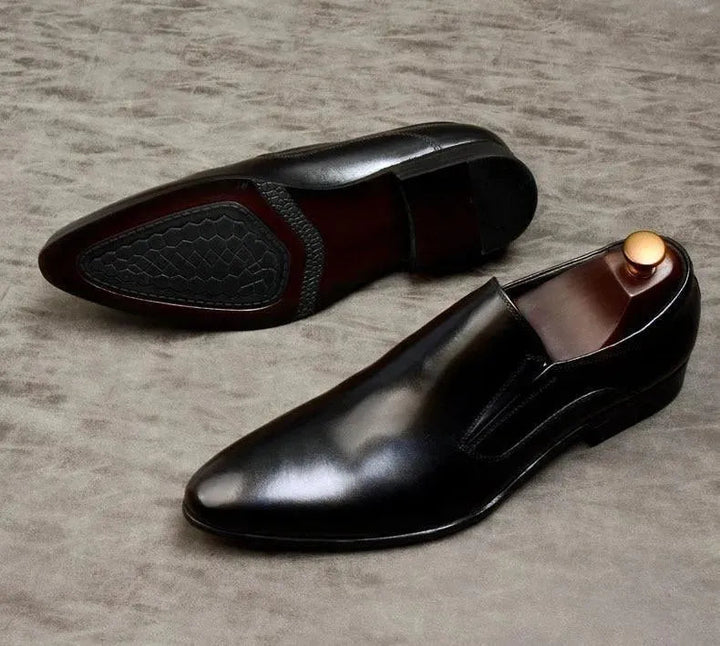 Men’s Classic Leather Slip-On Dress Shoes
