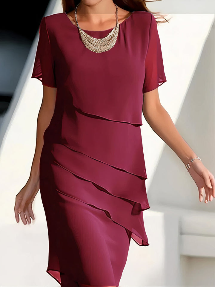 Milan Tiered Chiffon Dress