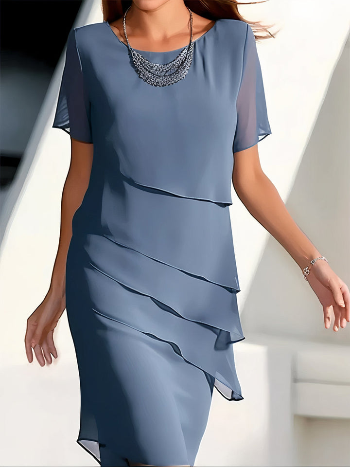Milan Tiered Chiffon Dress