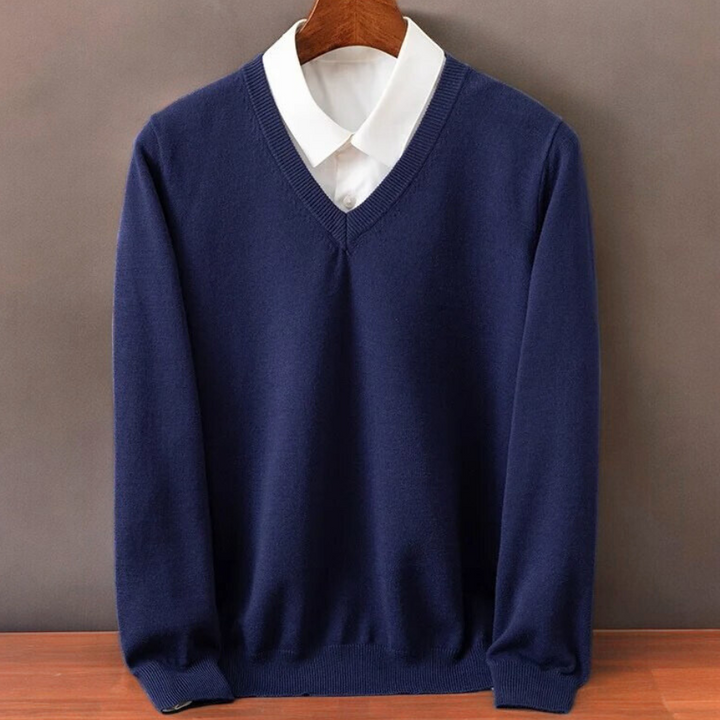 Olympia Cashmere V-Neck Sweater - Edward Fraiser