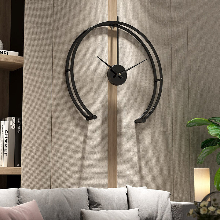 Modern Frameless Wall Clock – Minimalist Gold Metal Design