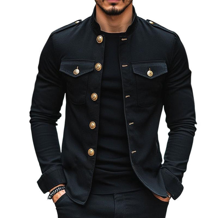 Dover Stand Collar Button Jacket