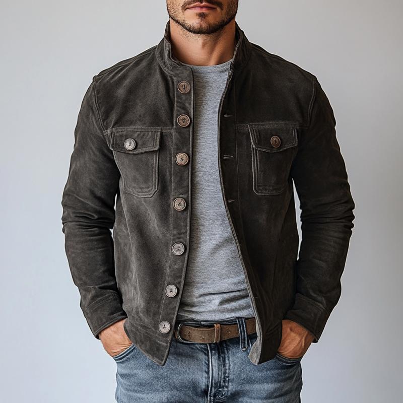 Stratford Suede Stand Collar Jacket