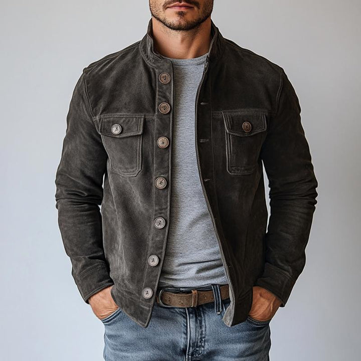 Stratford Suede Stand Collar Jacket
