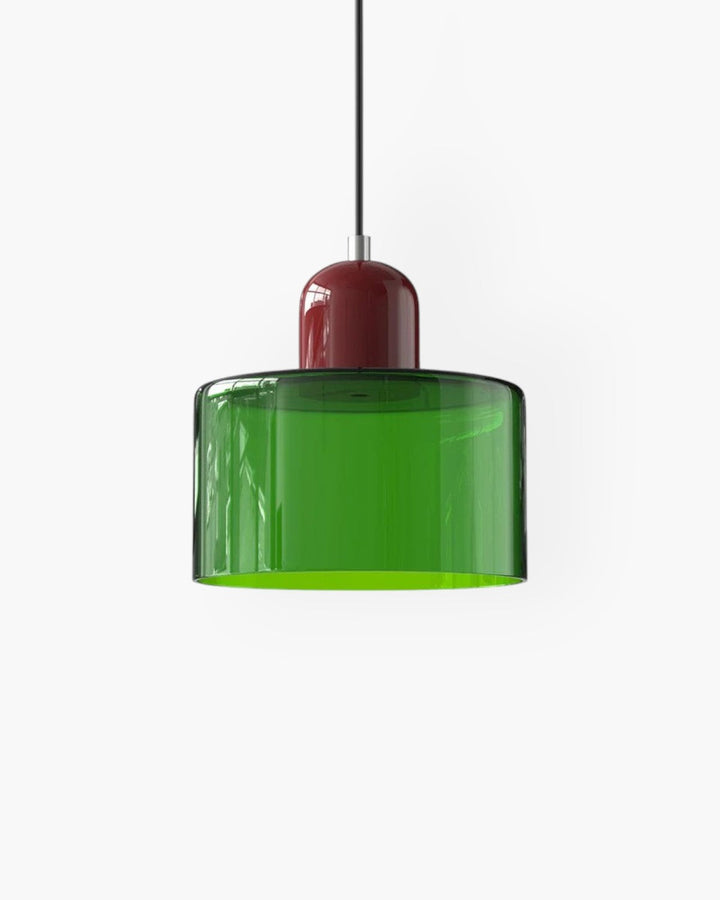 Glass Pendant Ceiling Light – Gloss Finish, Retro Dome Design