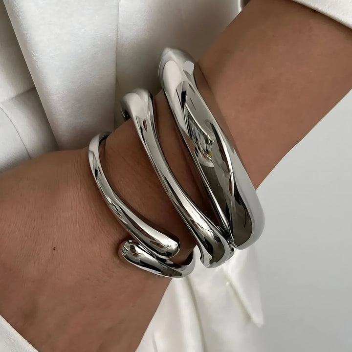 Waveform Cuff Bracelet Set