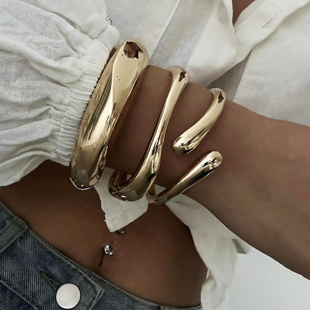 Waveform Cuff Bracelet Set