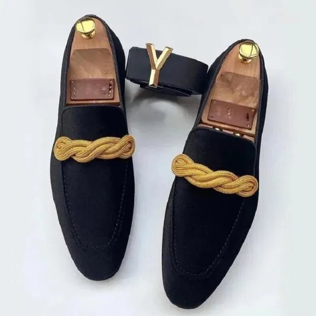 Velvet Rope-Detail Slip-On Loafers