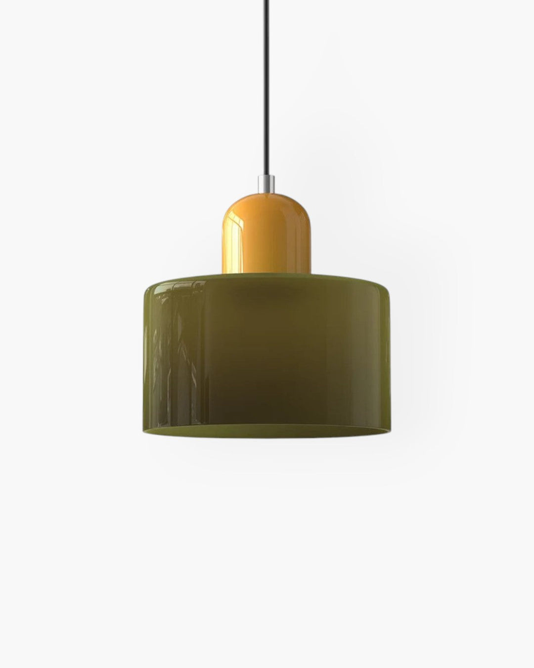 Glass Pendant Ceiling Light – Gloss Finish, Retro Dome Design